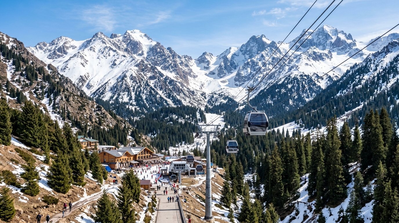 Almaty Kazakhstan Shymbulak Mountain